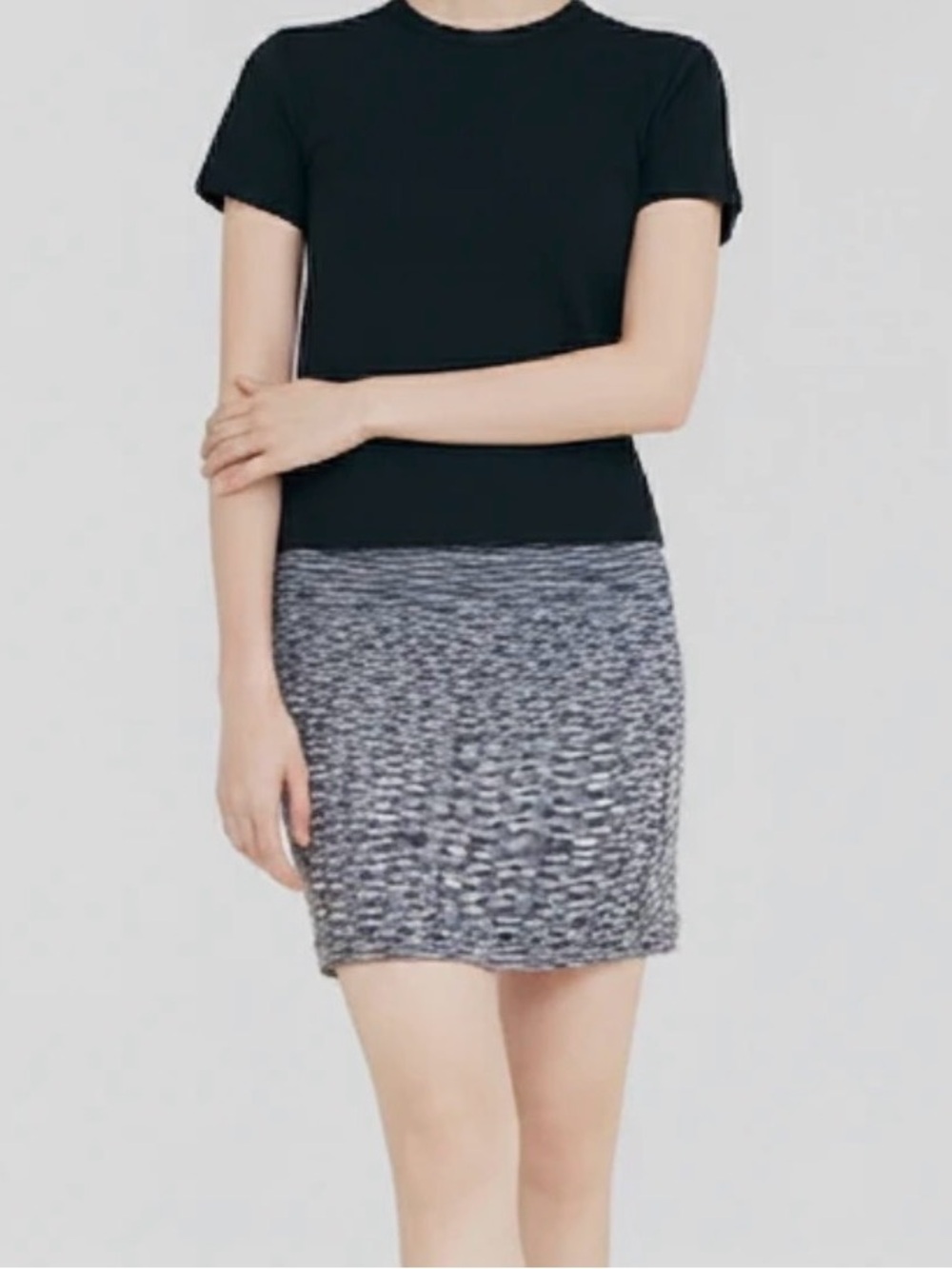 Vintage Poof Couture Gray Heathered Mini Skirt